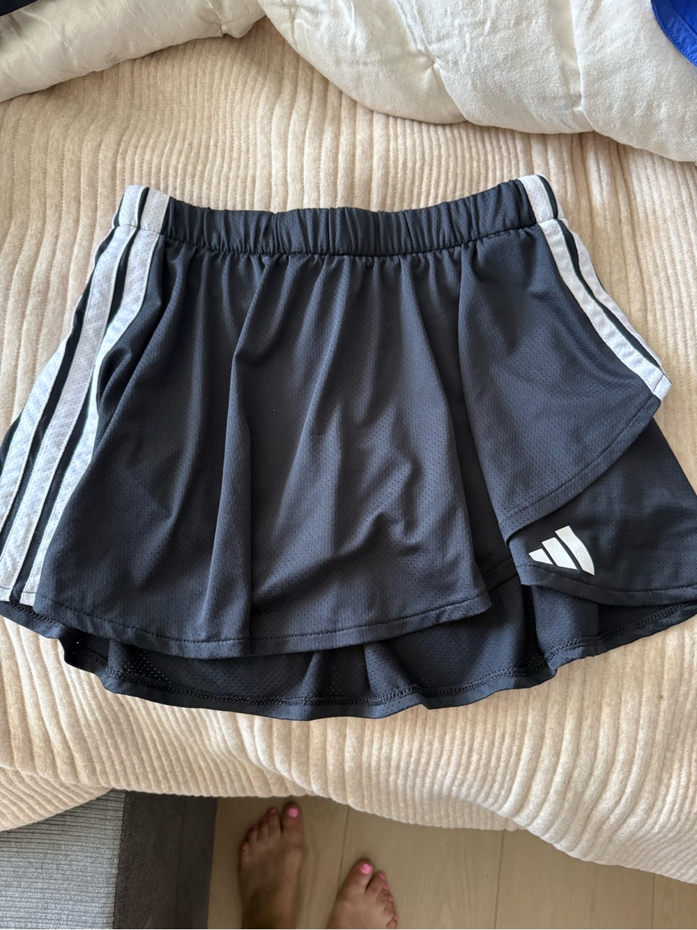 adidas Black Performance Skort with White Logo
